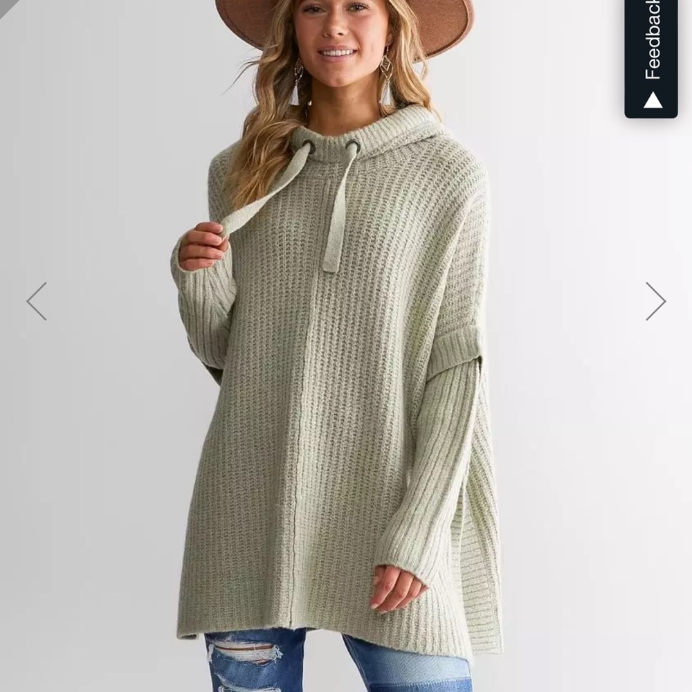 BKE Hooded Poncho Sweater